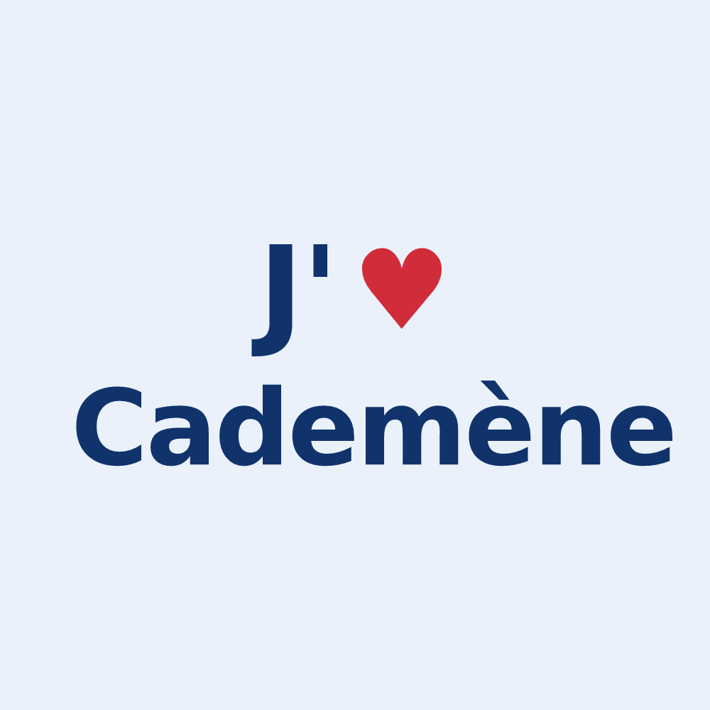 Sticker personnalisé Cademène — design J'aime Cademène