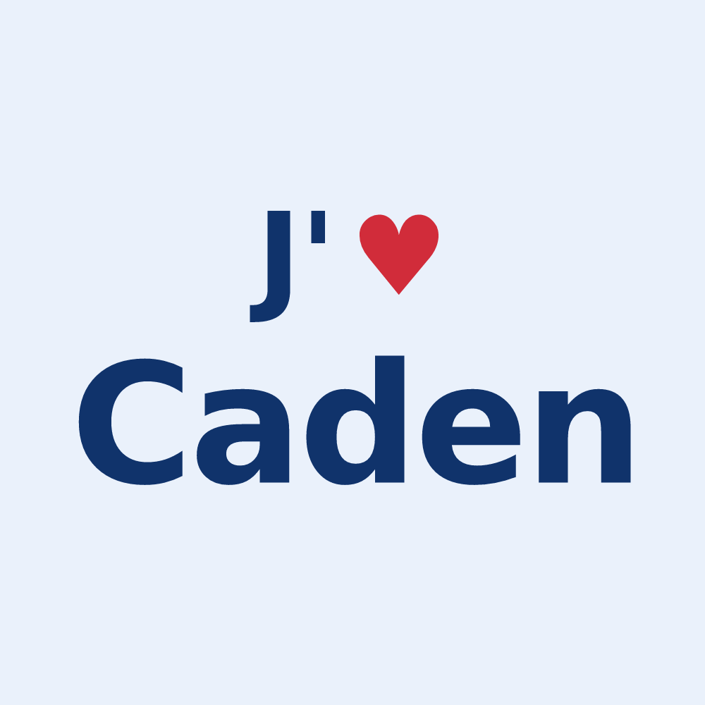 Sticker personnalisé Caden — design J'aime Caden