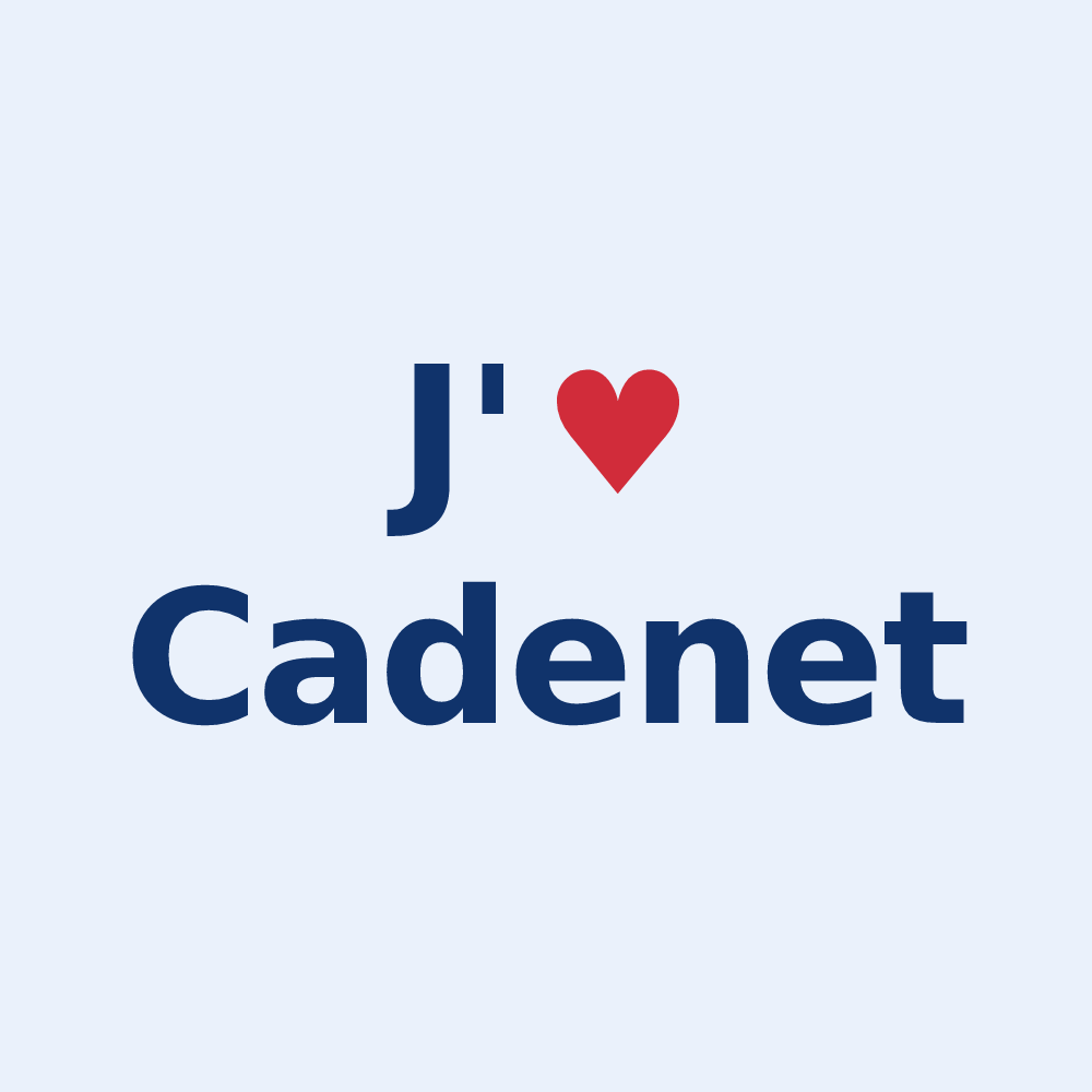 Sticker personnalisé Cadenet — design J'aime Cadenet