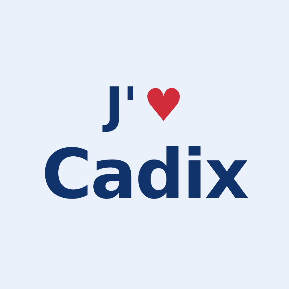 Sticker personnalisé Cadix — design J'aime Cadix