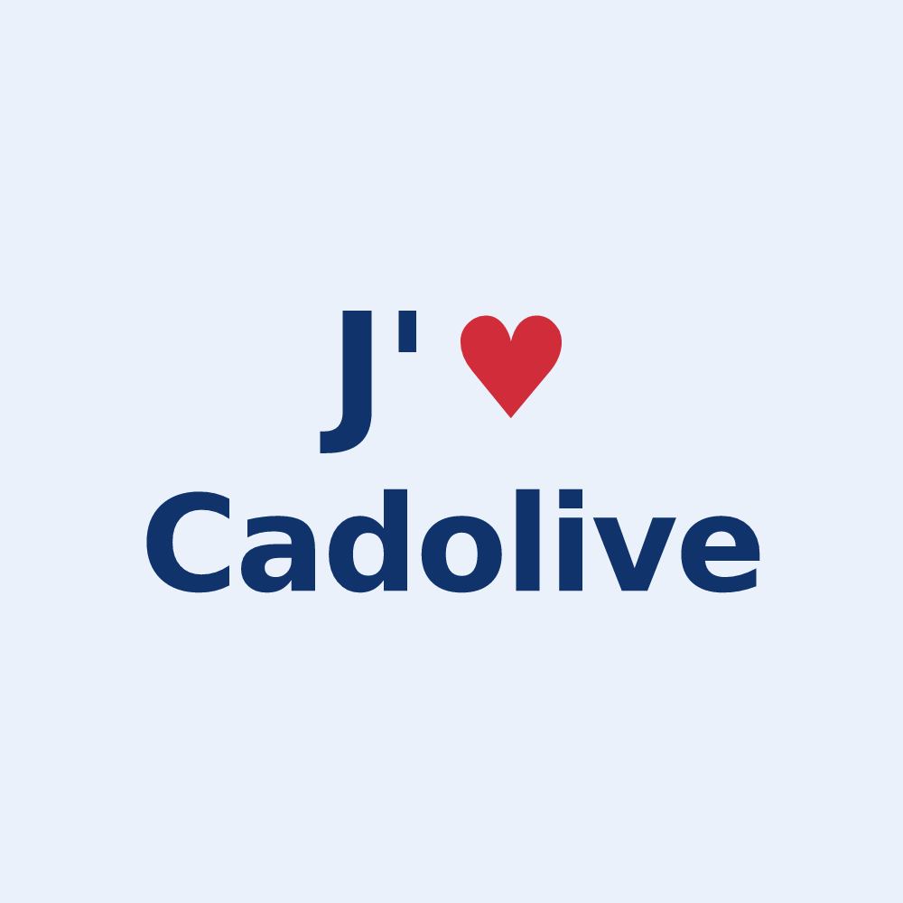 Sticker personnalisé Cadolive — design J'aime Cadolive
