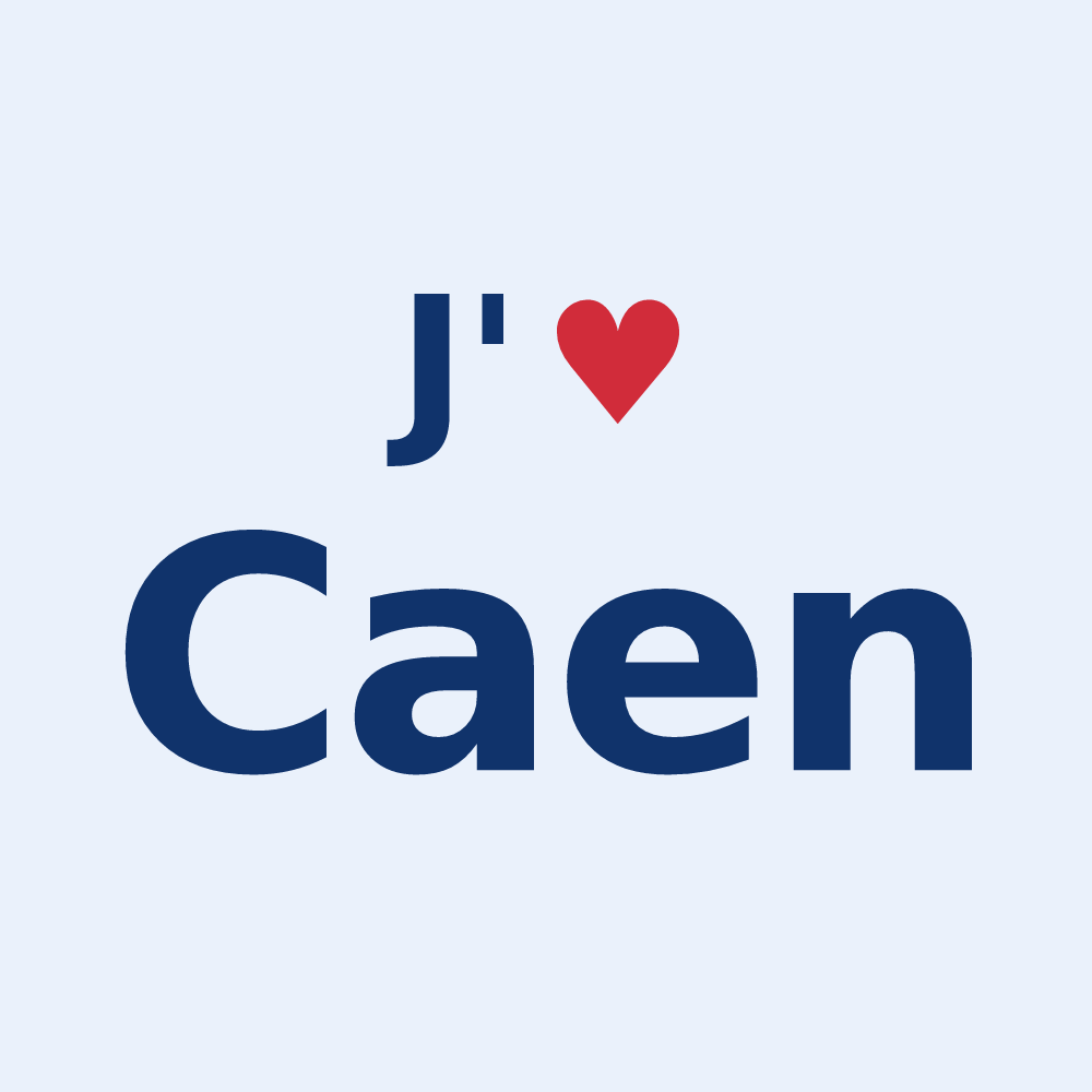 Sticker personnalisé Caen — design J'aime Caen
