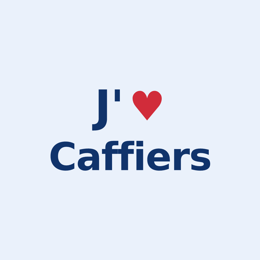 Sticker personnalisé Caffiers — design J'aime Caffiers