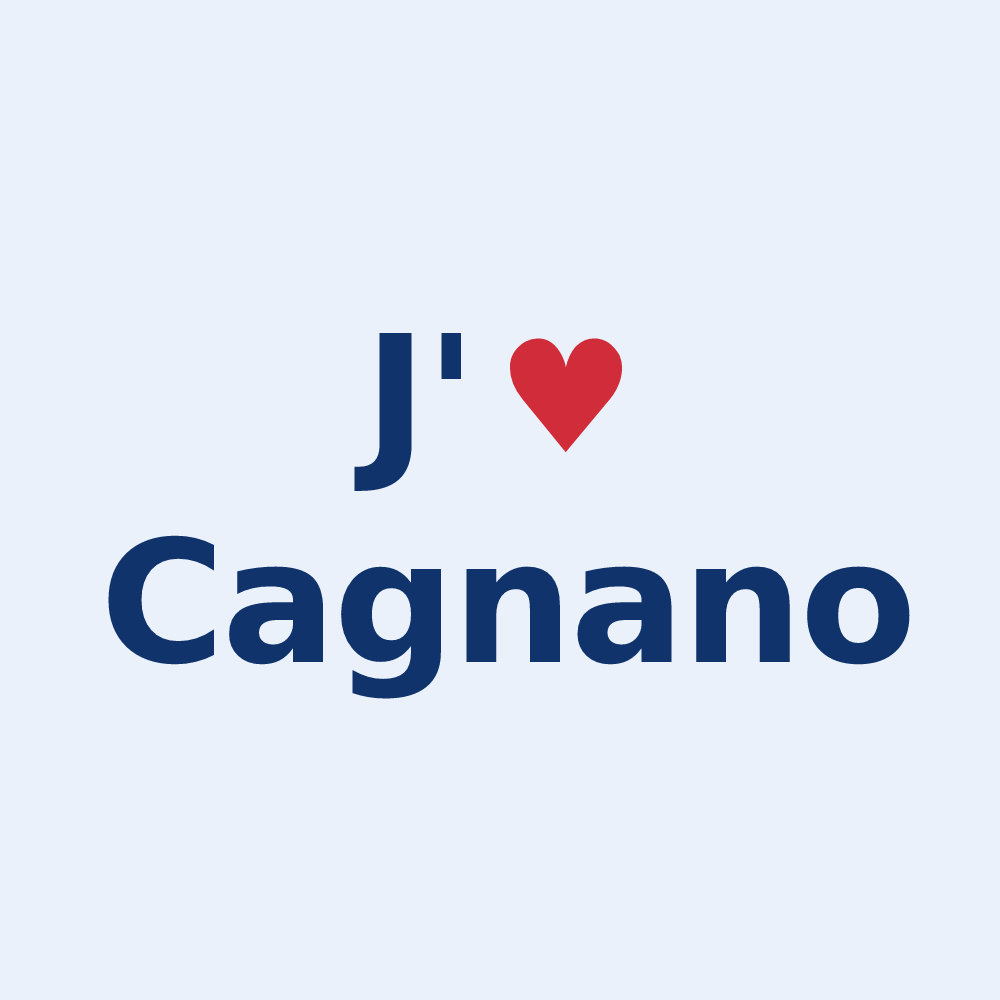Sticker personnalisé Cagnano — design J'aime Cagnano