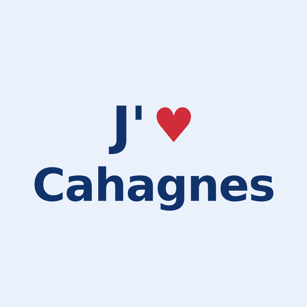 Sticker personnalisé Cahagnes — design J'aime Cahagnes