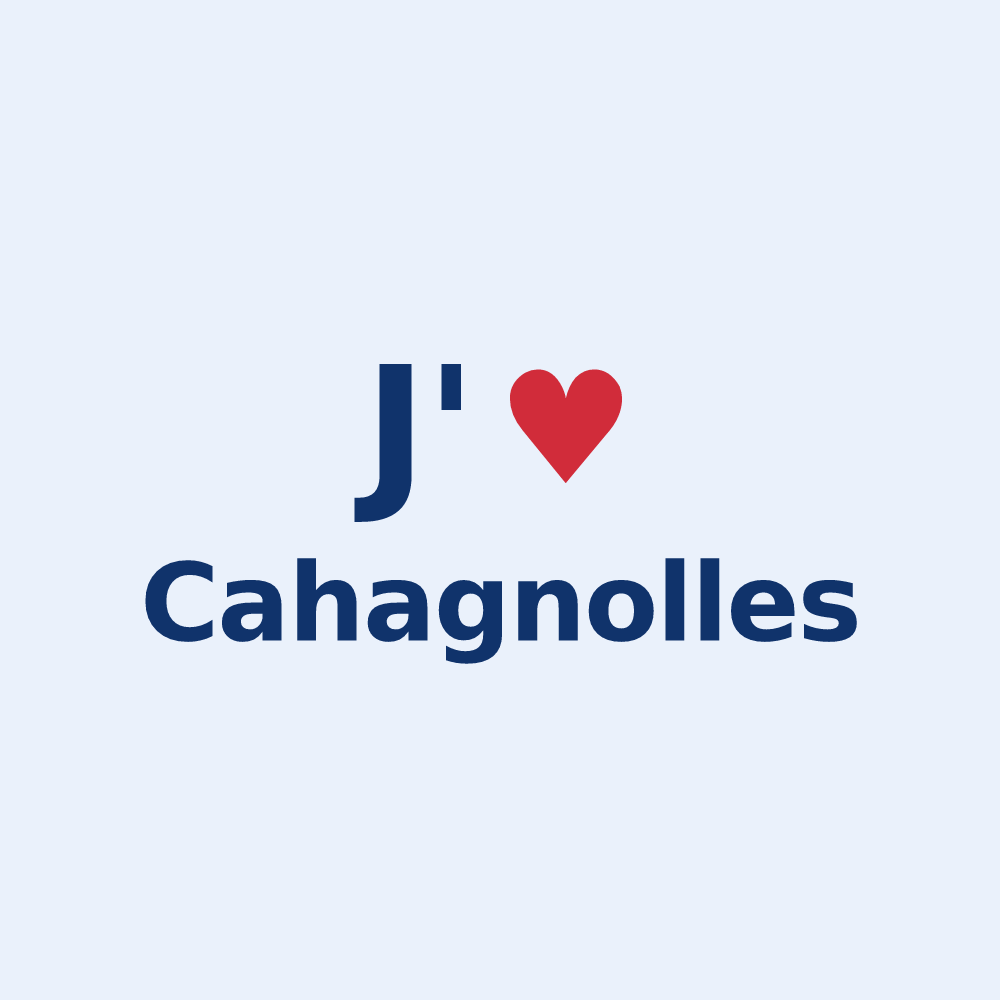 Sticker personnalisé Cahagnolles — design J'aime Cahagnolles