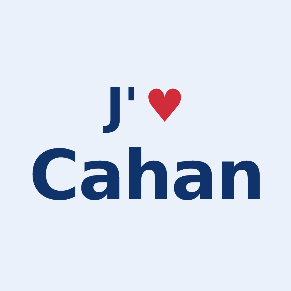 Sticker personnalisé Cahan — design J'aime Cahan