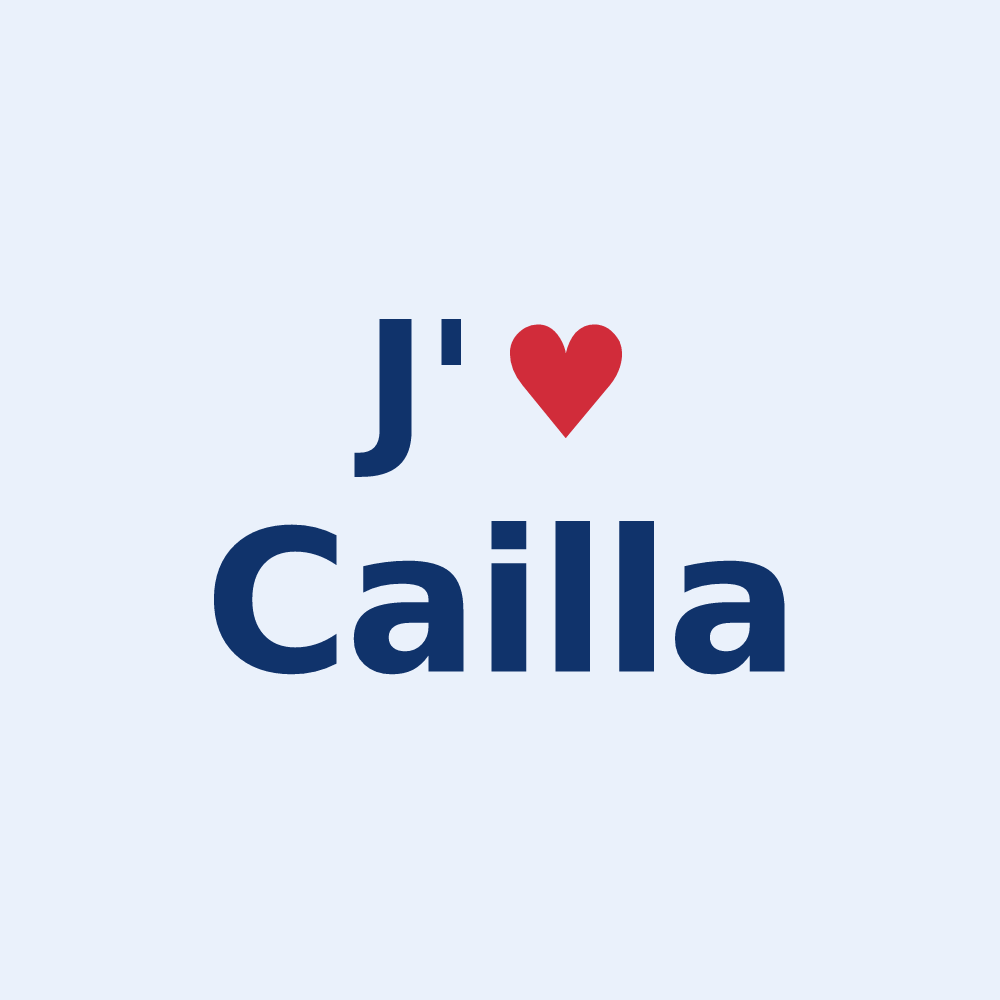 Sticker personnalisé Cailla — design J'aime Cailla
