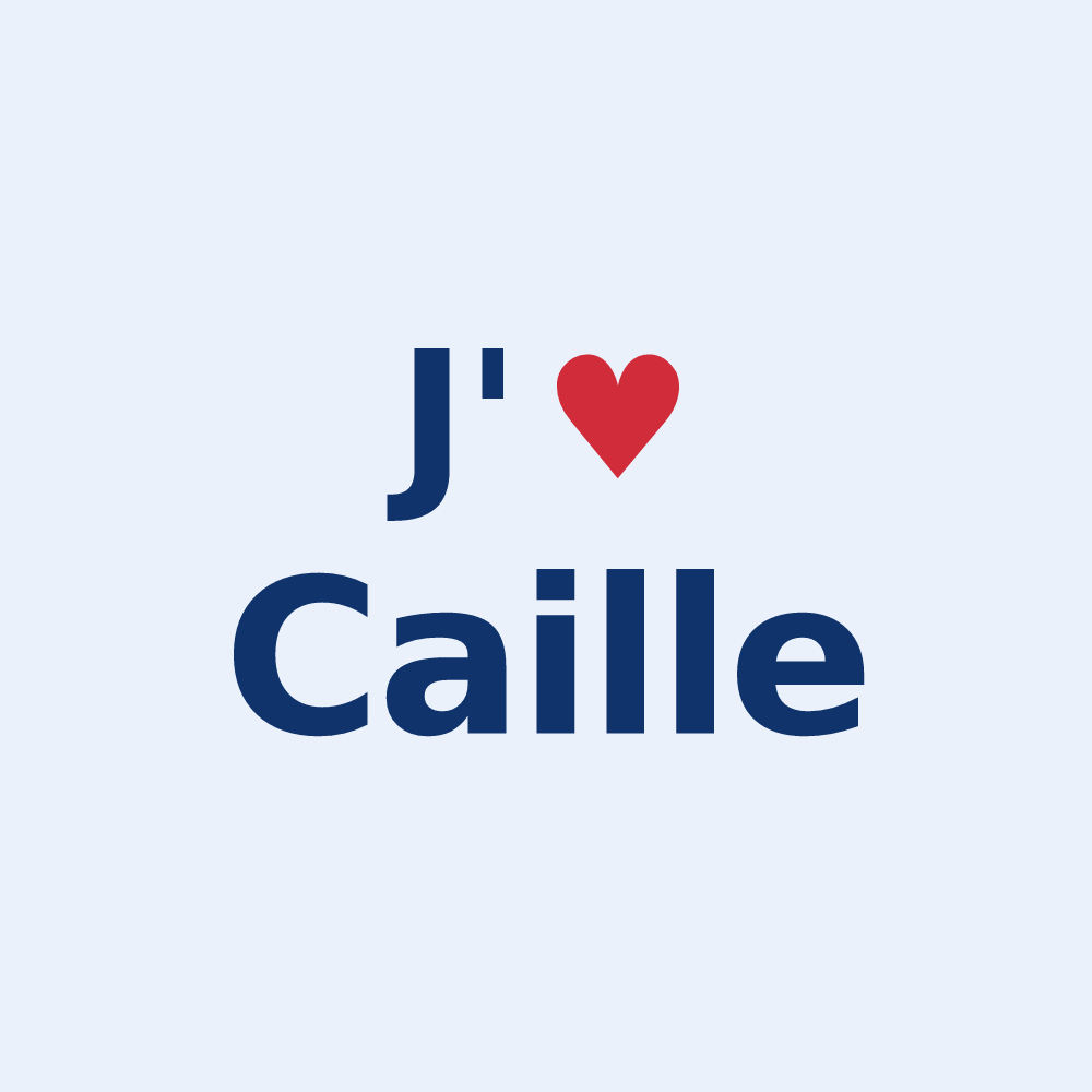 Sticker personnalisé Caille — design J'aime Caille