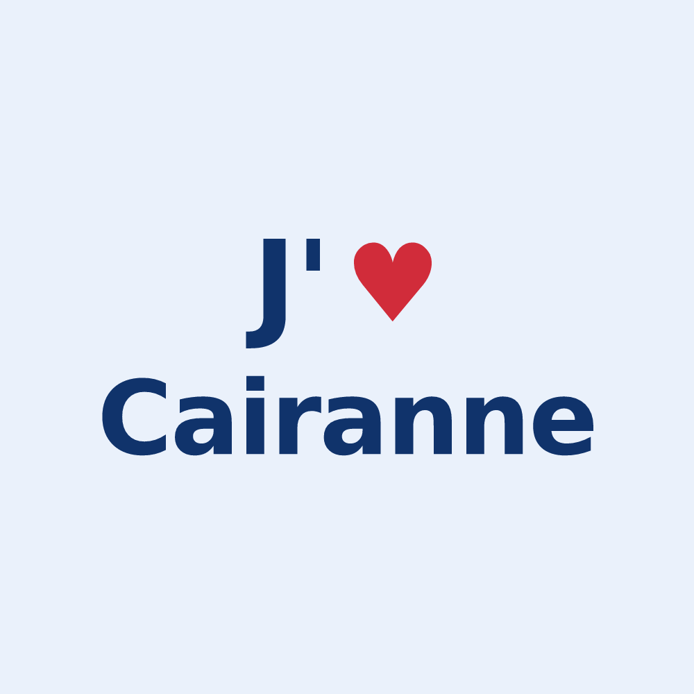 Sticker personnalisé Cairanne — design J'aime Cairanne