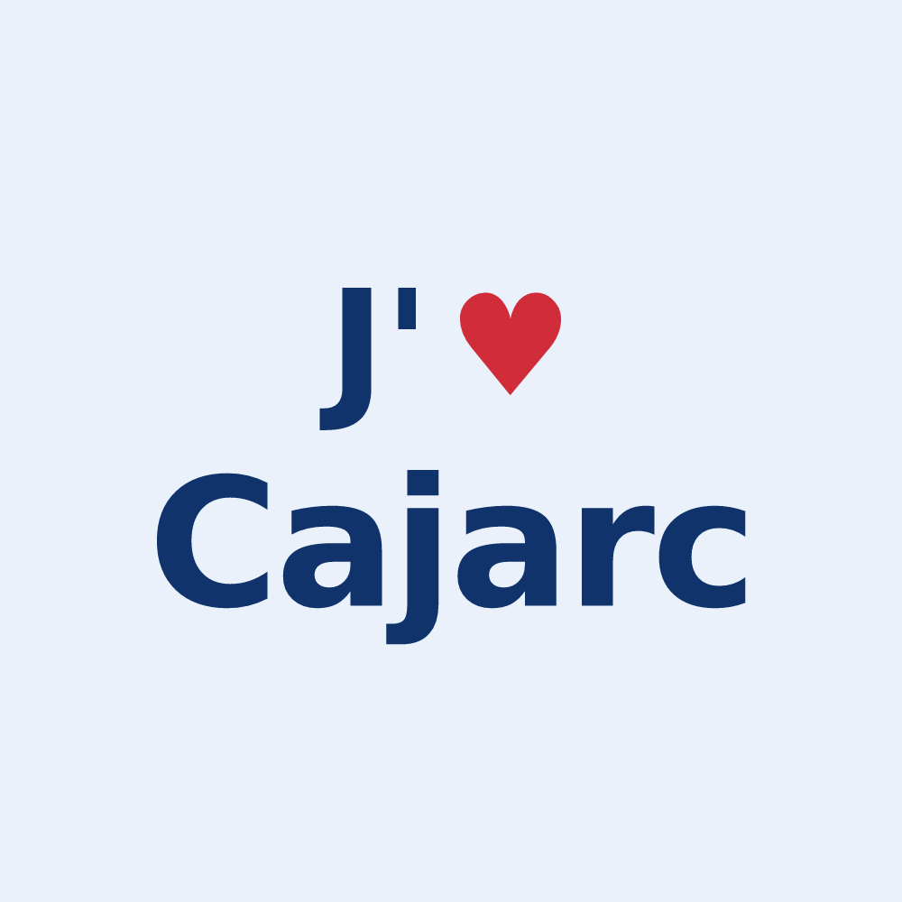 Sticker personnalisé Cajarc — design J'aime Cajarc