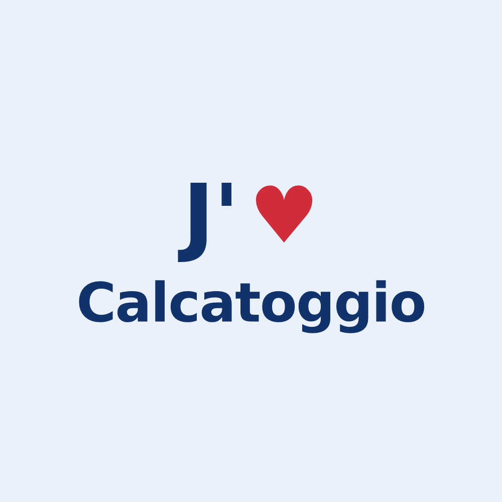 Sticker personnalisé Calcatoggio — design « J'aime Calcatoggio » imprimé sur le sticker