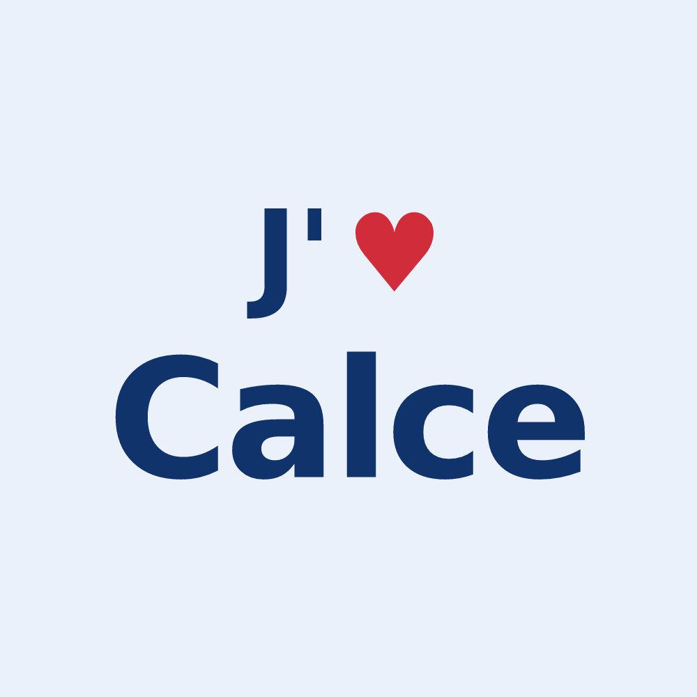 Sticker personnalisé Calce — design J'aime Calce