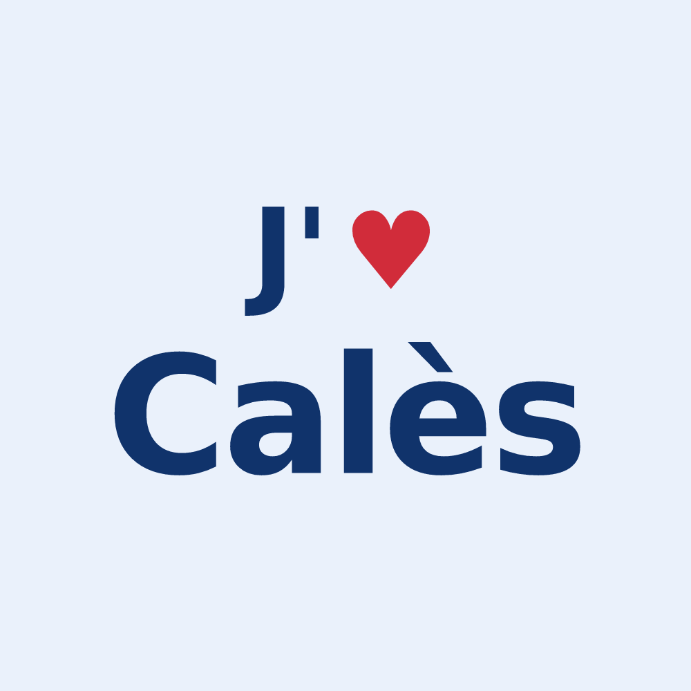 Sticker personnalisé Calès — design J'aime Calès