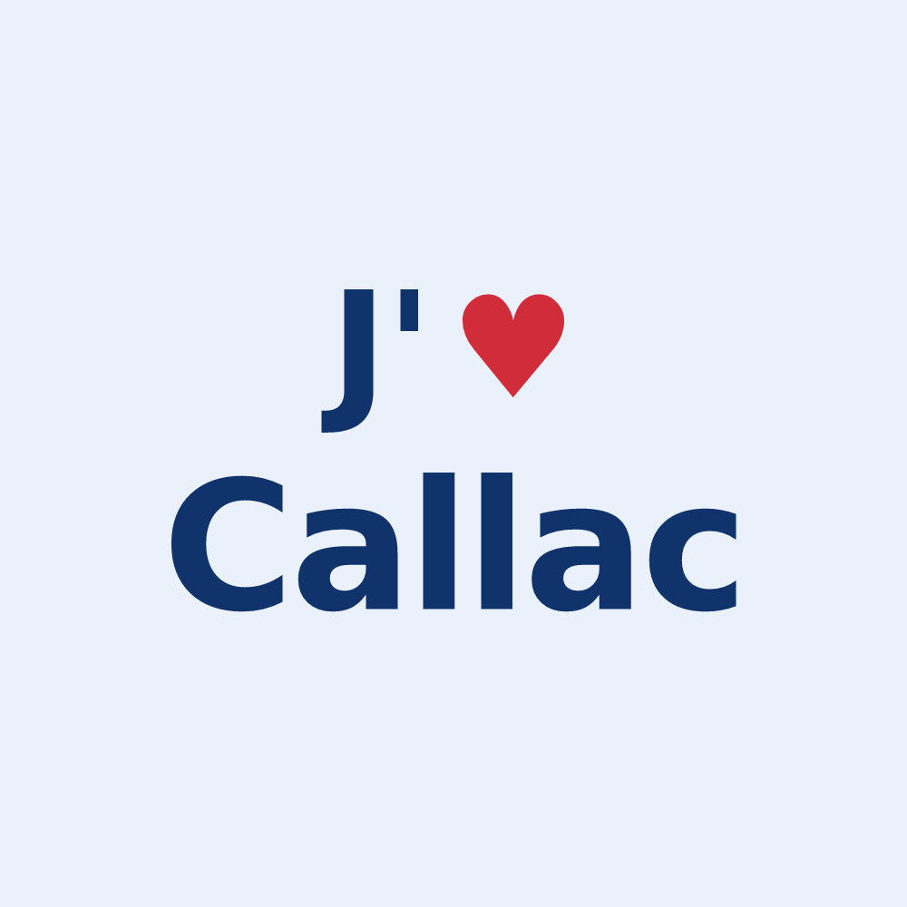 Sticker personnalisé Callac — design J'aime Callac