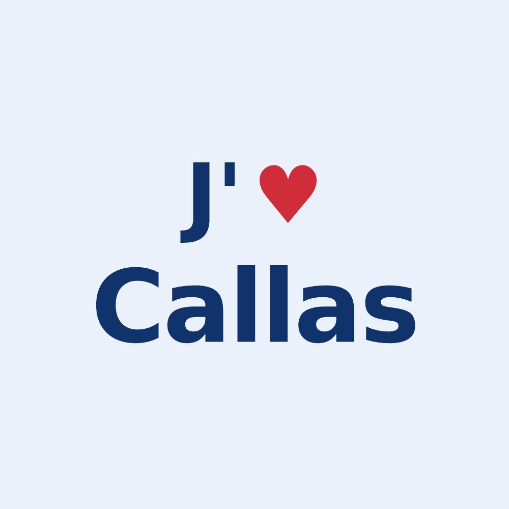 Sticker personnalisé Callas — design J'aime Callas