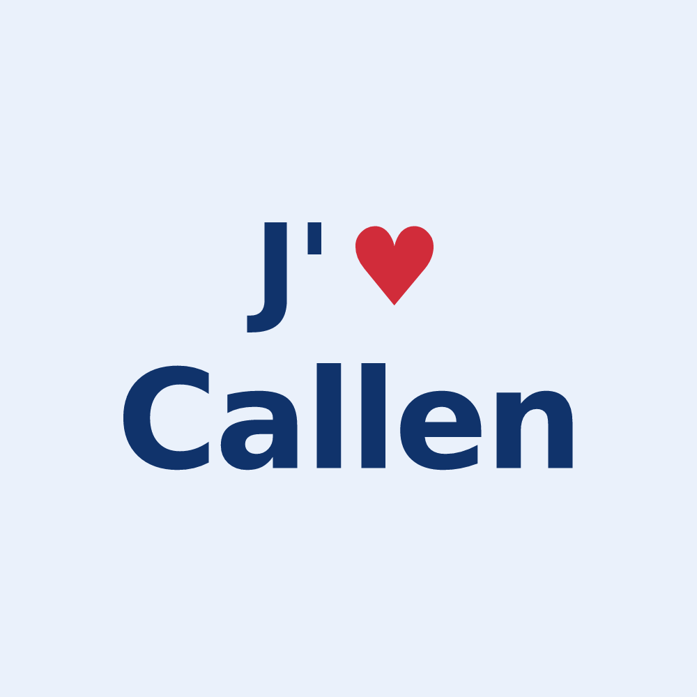 Sticker personnalisé Callen — design J'aime Callen