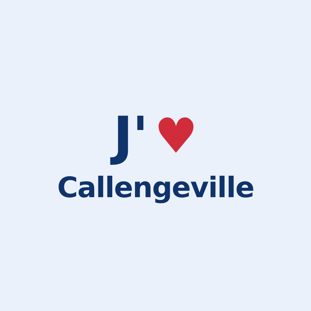 Sticker personnalisé Callengeville — design J'aime Callengeville