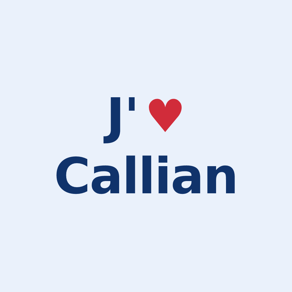 Sticker personnalisé Callian — design J'aime Callian