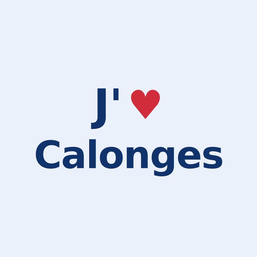 Sticker personnalisé Calonges — design J'aime Calonges