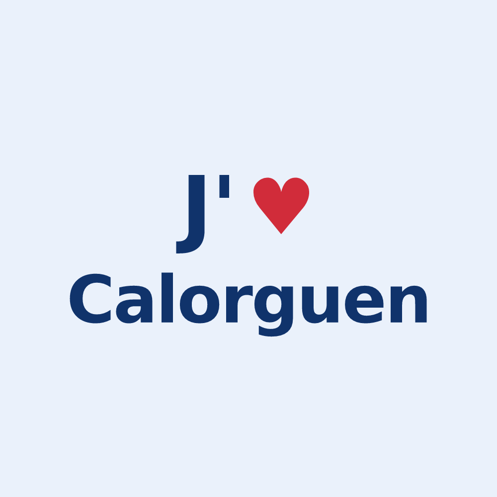 Sticker personnalisé Calorguen — design J'aime Calorguen