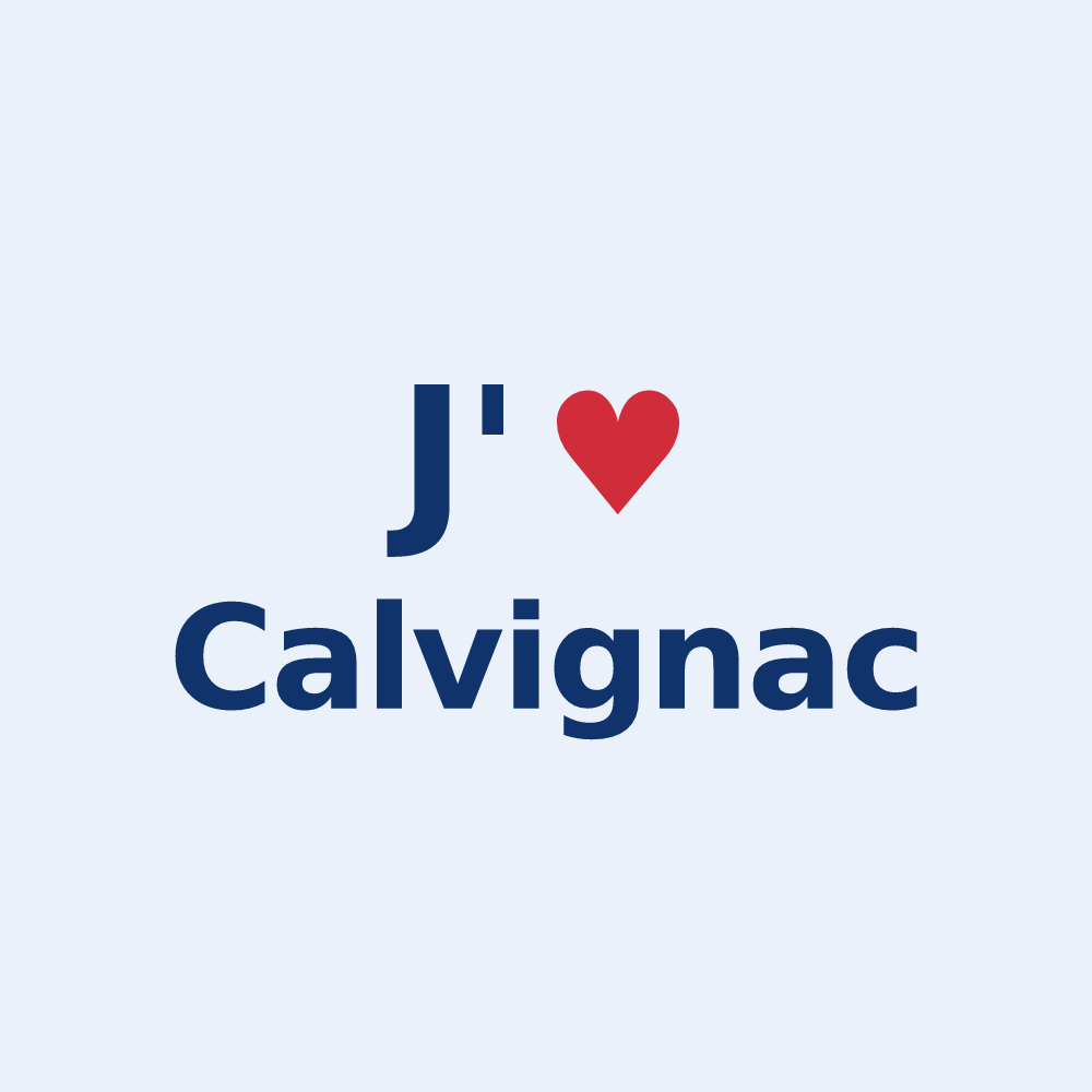 Sticker personnalisé Calvignac — design J'aime Calvignac