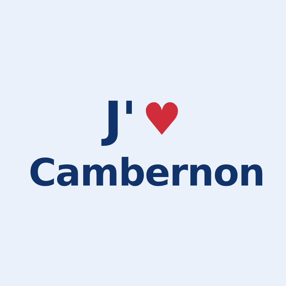 Sticker personnalisé Cambernon — design J'aime Cambernon
