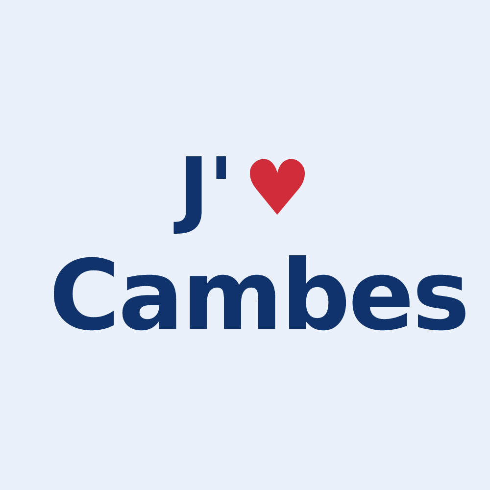 Sticker personnalisé Cambes — design J'aime Cambes