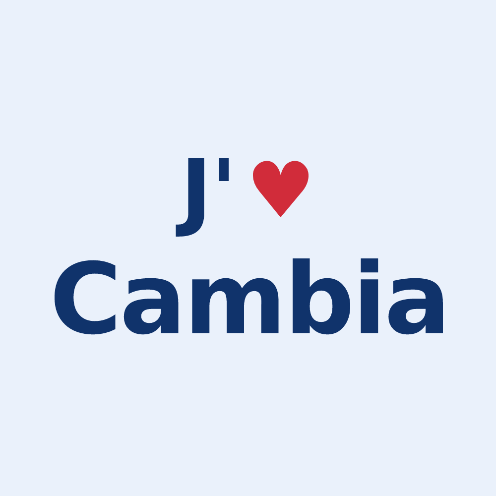 Sticker personnalisé Cambia — design J'aime Cambia
