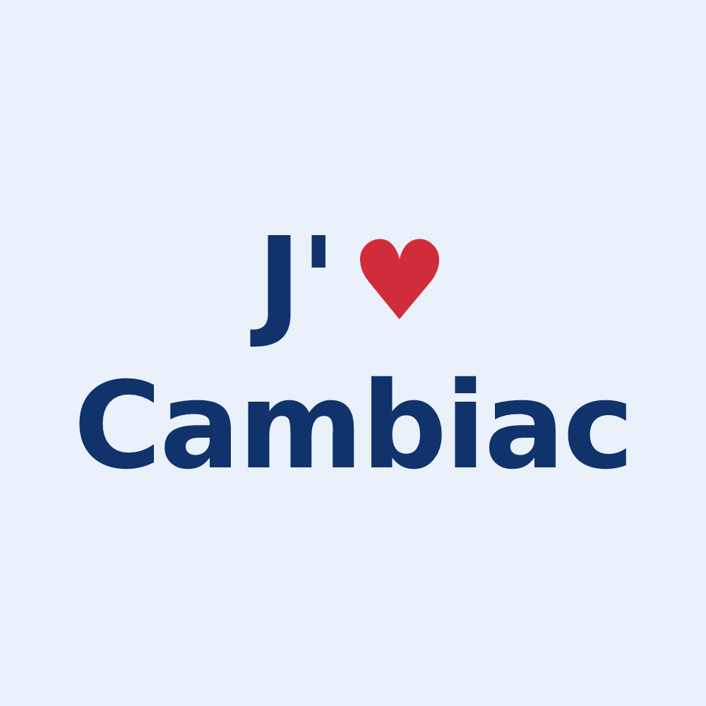 Sticker personnalisé Cambiac — design J'aime Cambiac