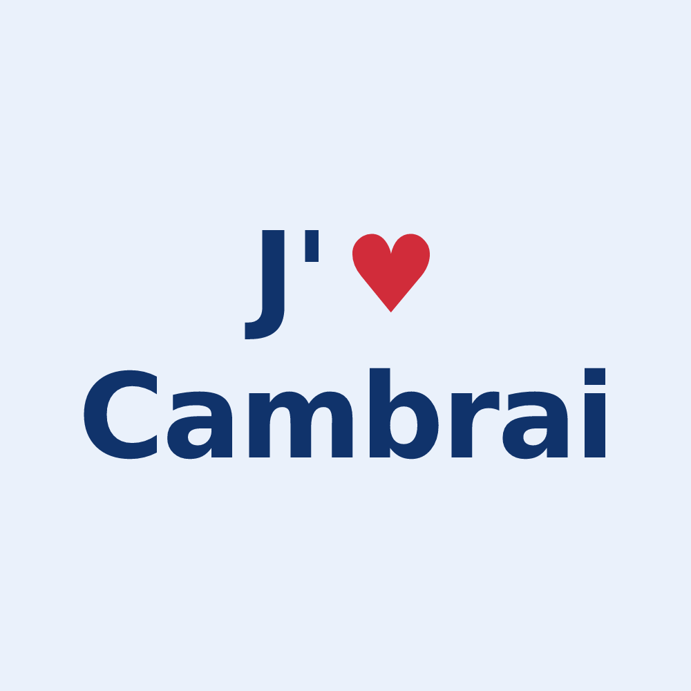 Sticker personnalisé Cambrai — design J'aime Cambrai