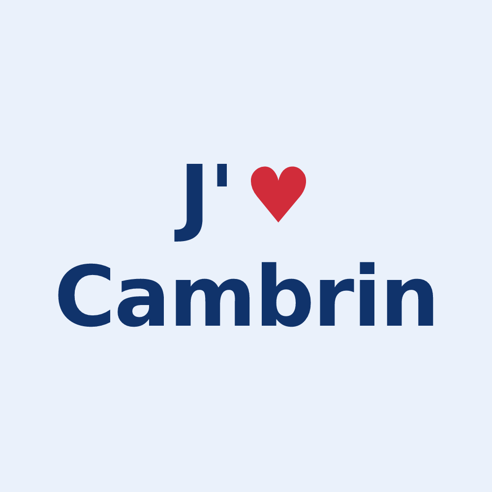 Sticker personnalisé Cambrin — design J'aime Cambrin