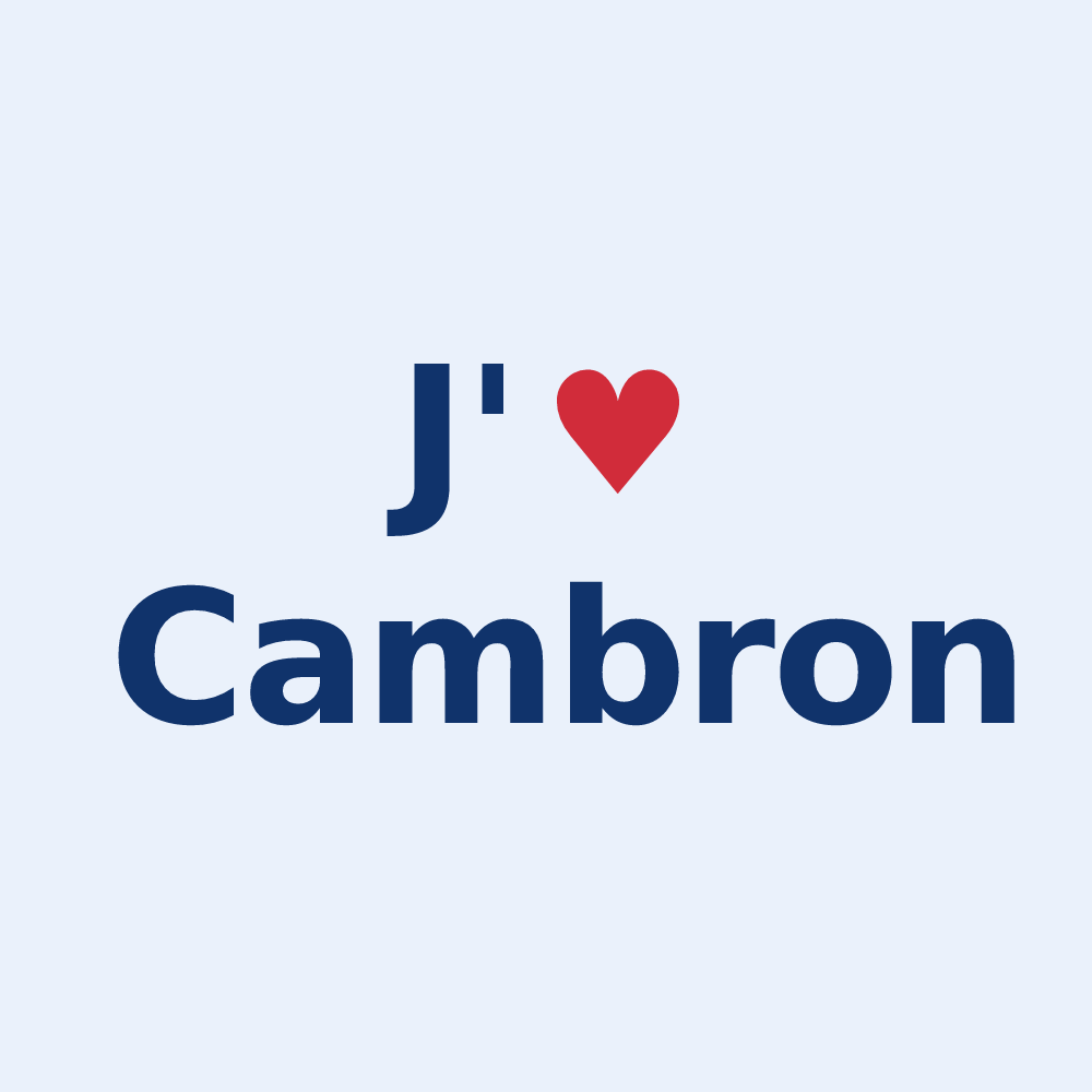 Sticker personnalisé Cambron — design J'aime Cambron