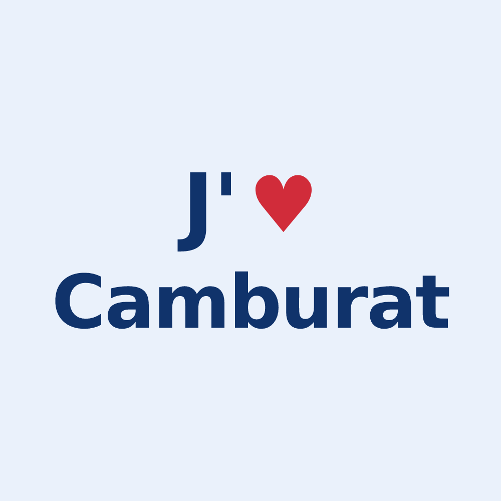 Sticker personnalisé Camburat — design J'aime Camburat