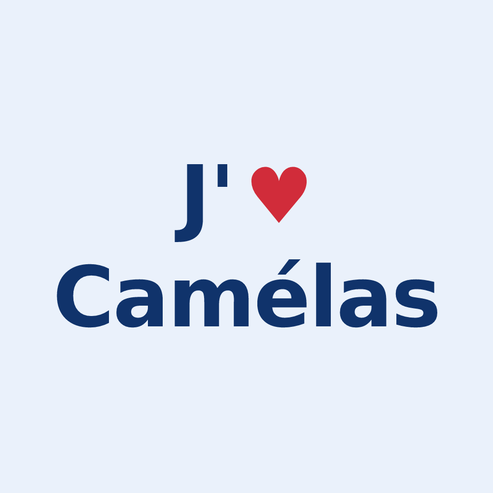 Sticker personnalisé Camélas — design J'aime Camélas