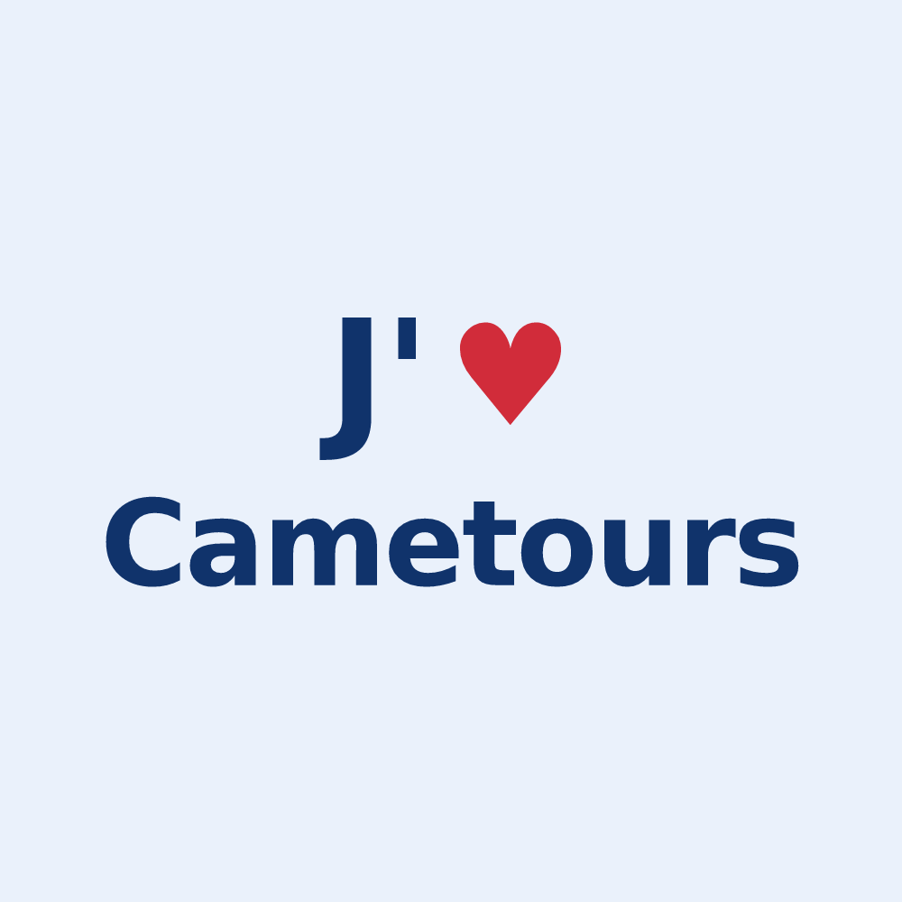 Sticker personnalisé Cametours — design J'aime Cametours