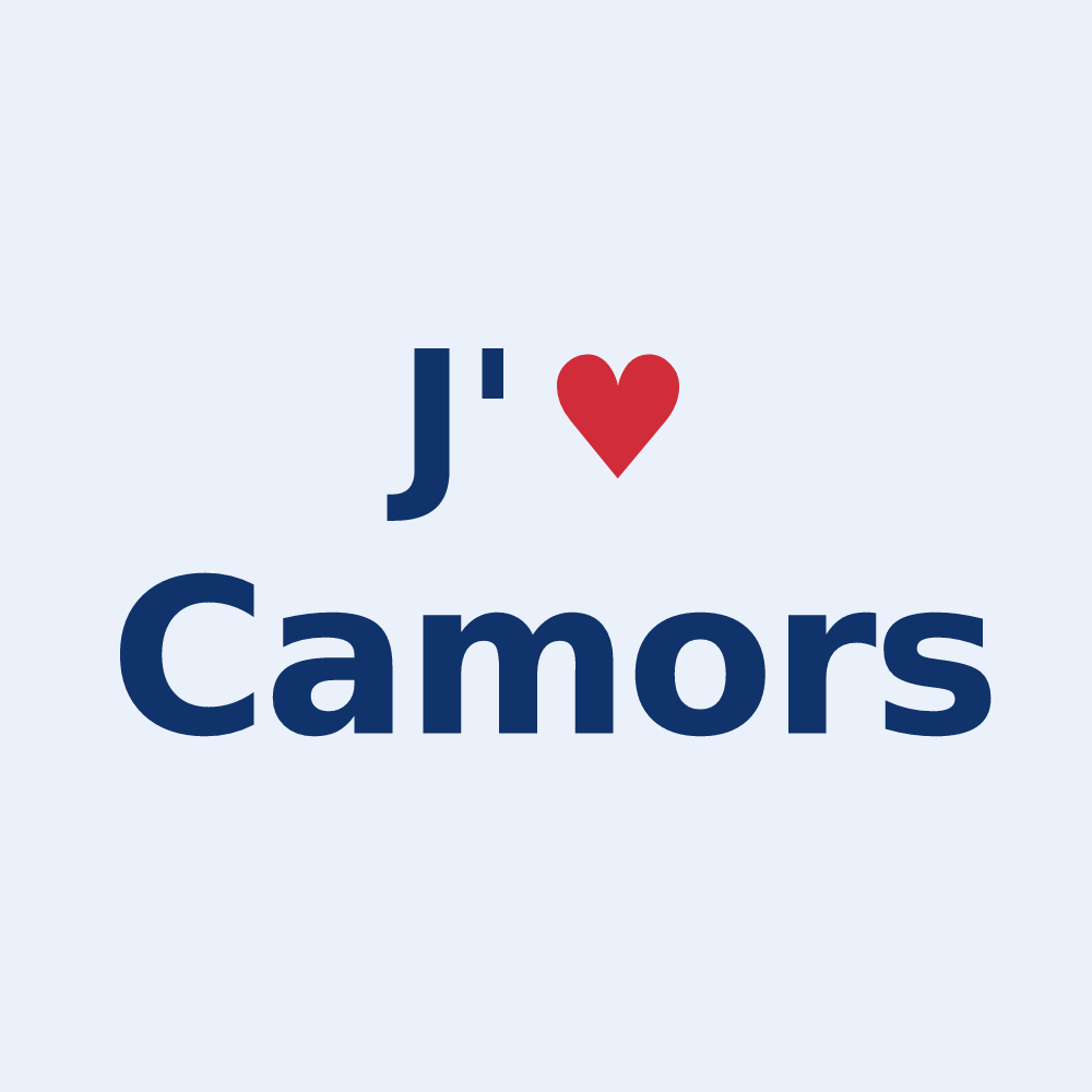 Sticker personnalisé Camors — design J'aime Camors