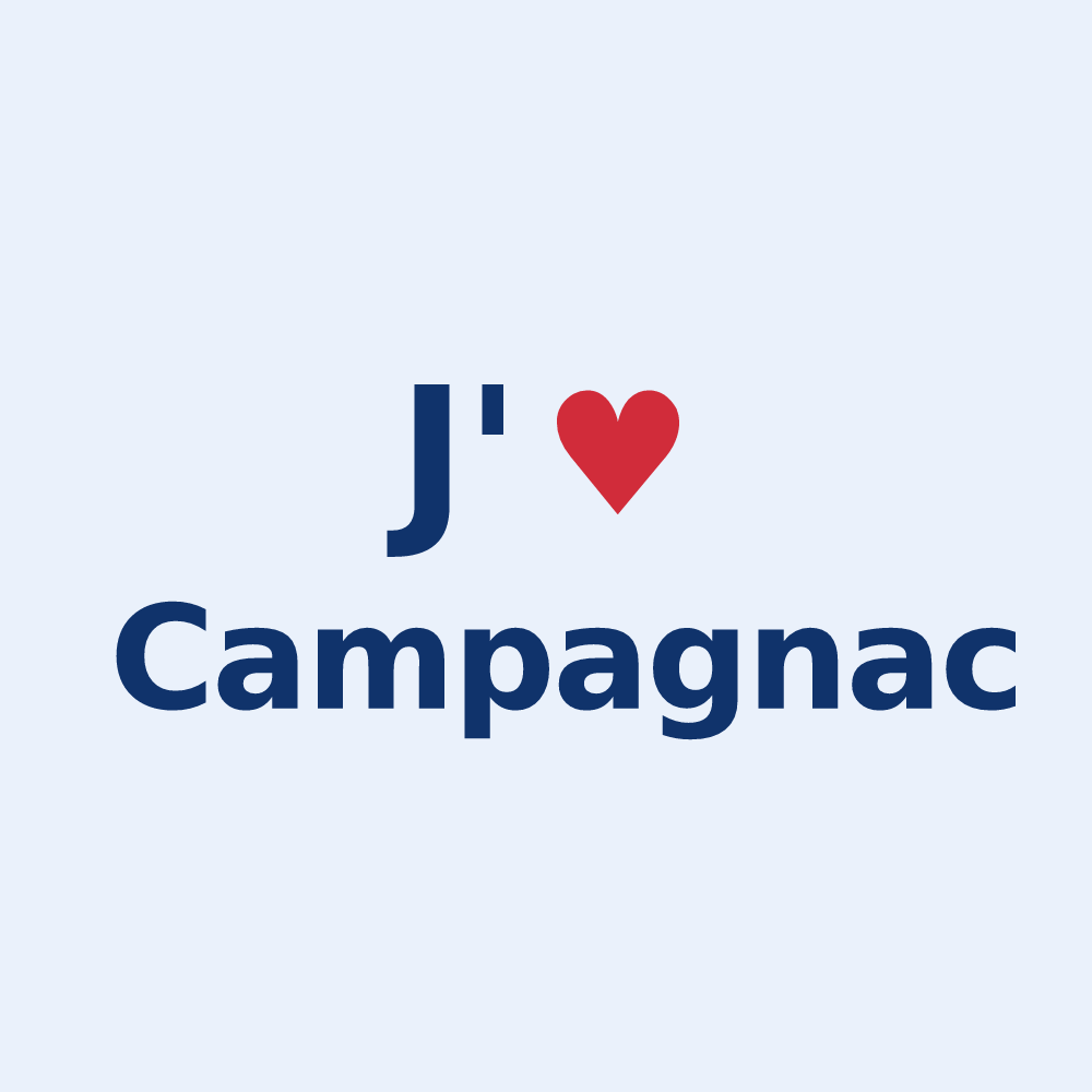Sticker personnalisé Campagnac — design J'aime Campagnac