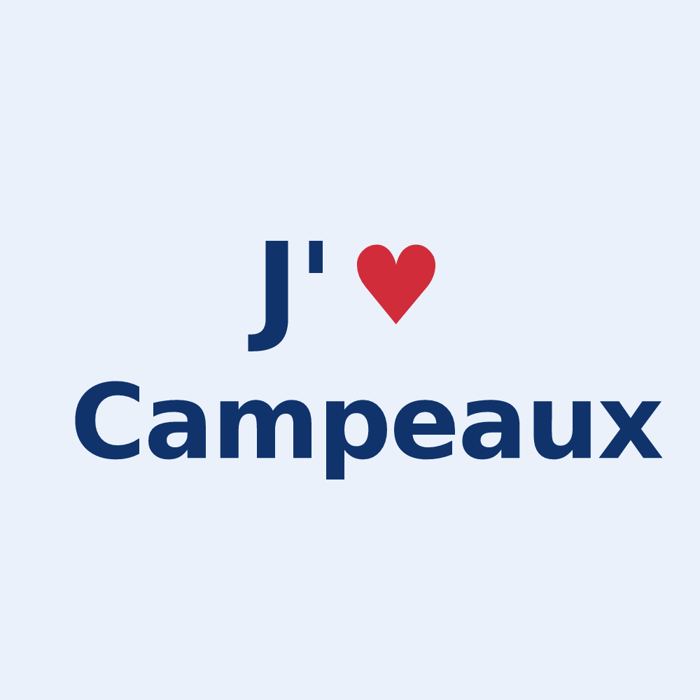Sticker personnalisé Campeaux — design J'aime Campeaux