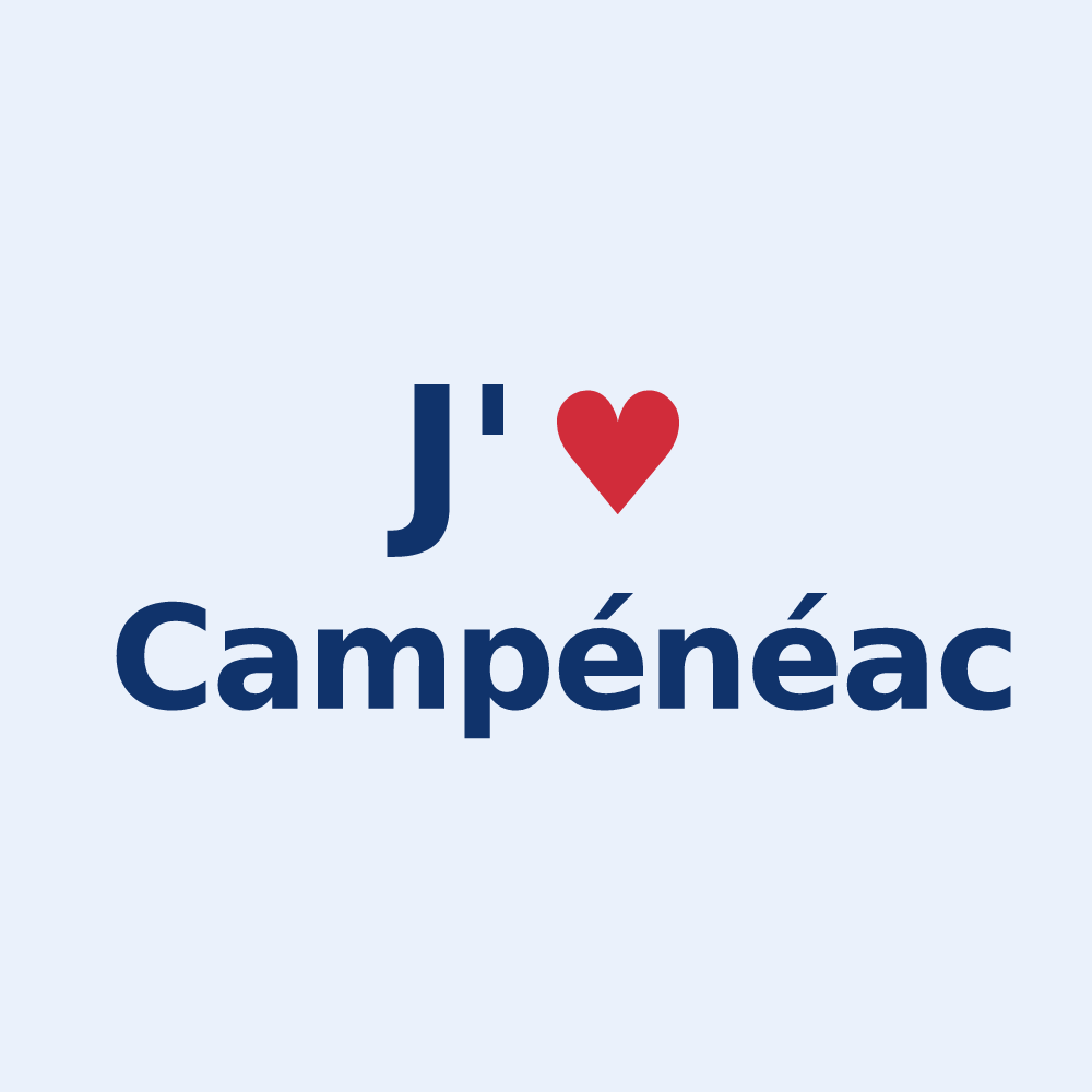 Sticker personnalisé Campénéac — design J'aime Campénéac