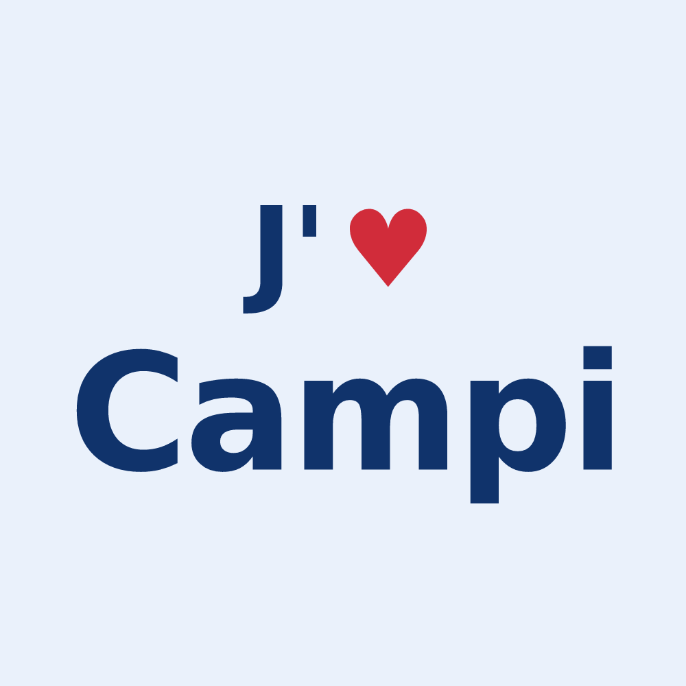 Sticker personnalisé Campi — design J'aime Campi