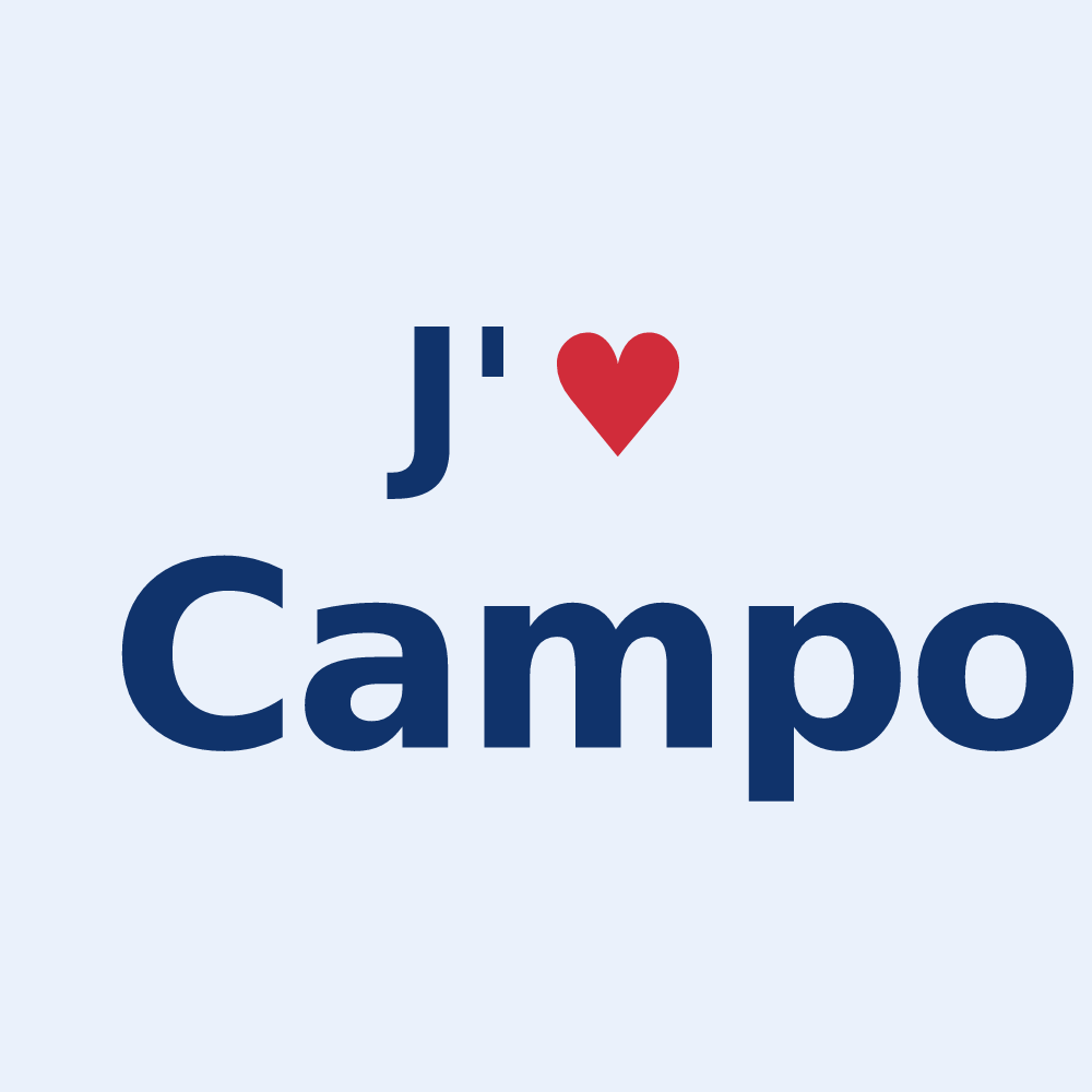 Sticker personnalisé Campo — design J'aime Campo