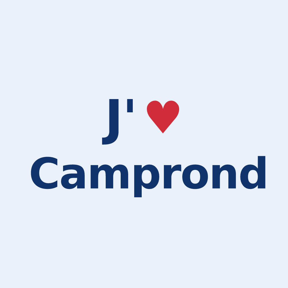 Sticker personnalisé Camprond — design J'aime Camprond