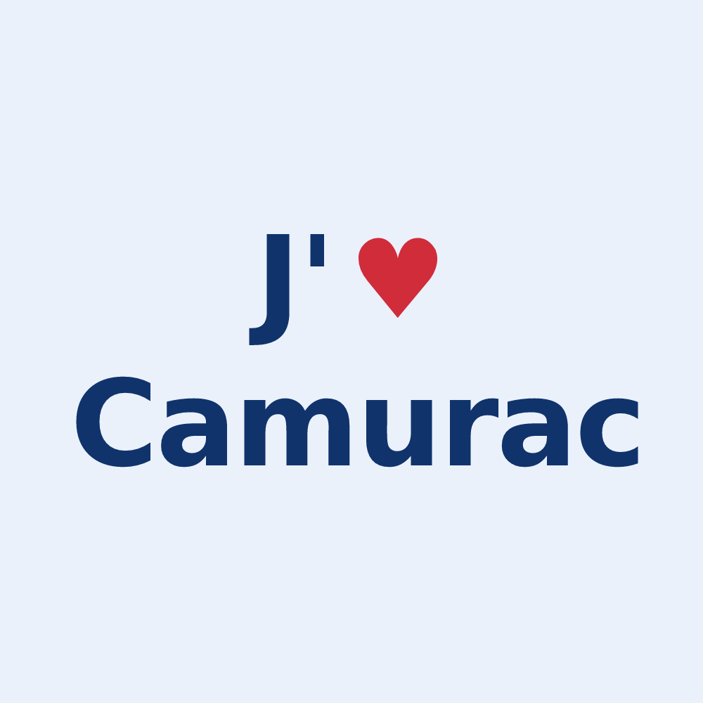 Sticker personnalisé Camurac — design J'aime Camurac