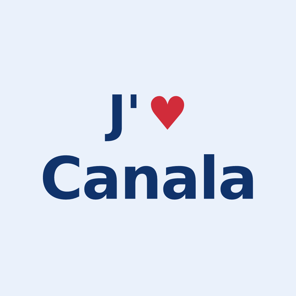 Sticker personnalisé Canala — design J'aime Canala