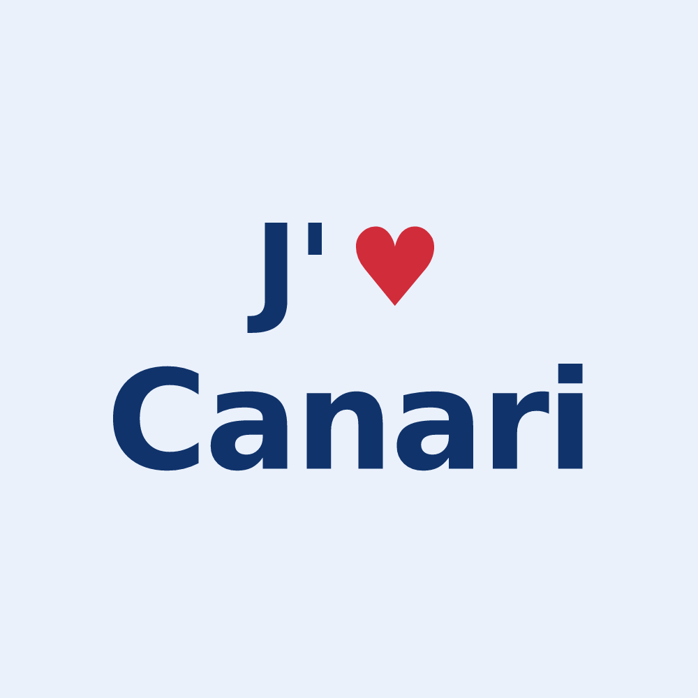 Sticker personnalisé Canari — design J'aime Canari