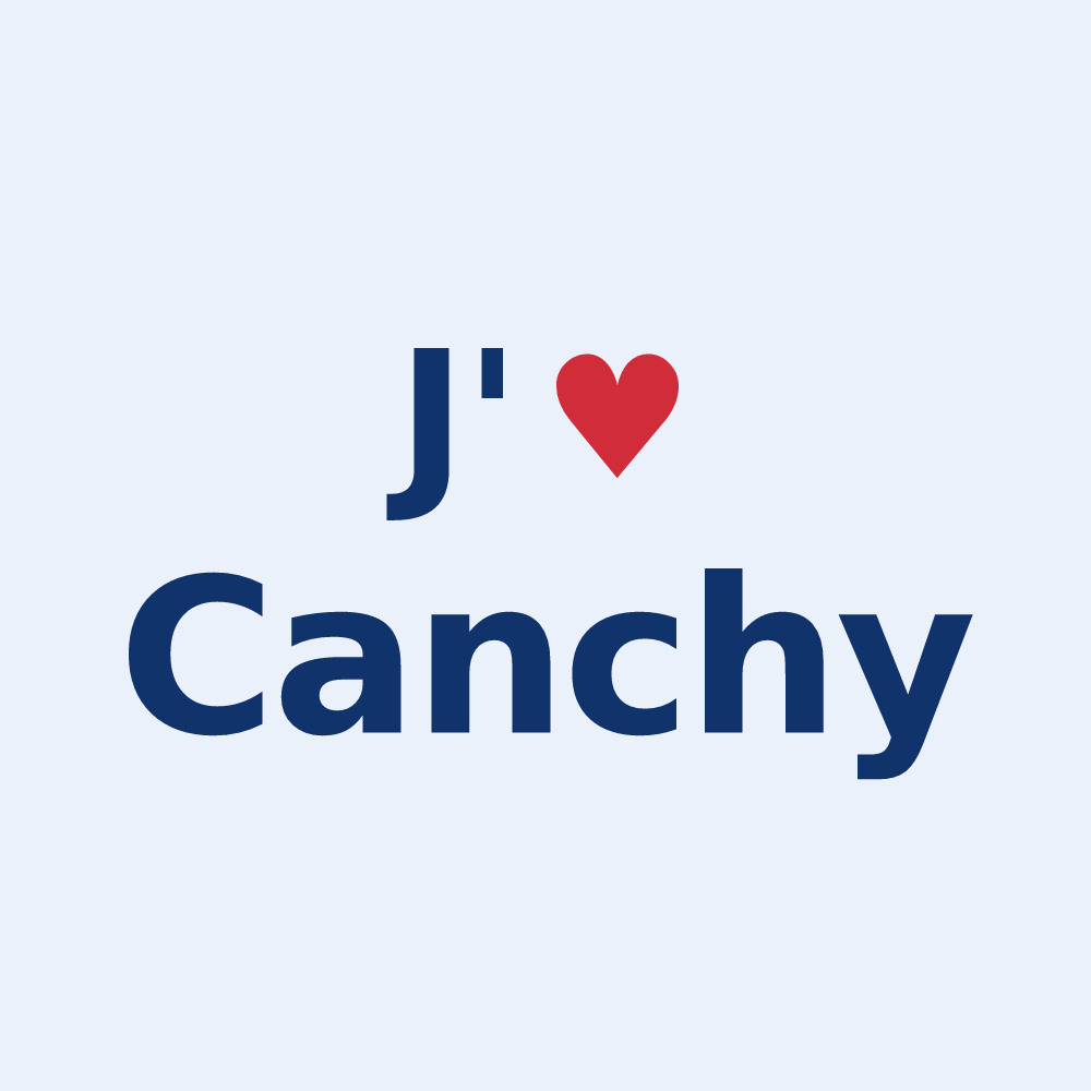 Sticker personnalisé Canchy — design J'aime Canchy