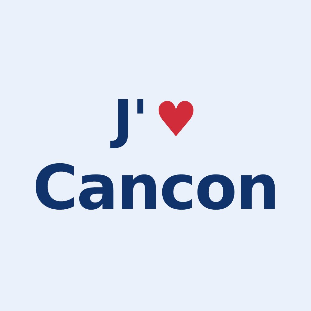 Sticker personnalisé Cancon — design J'aime Cancon