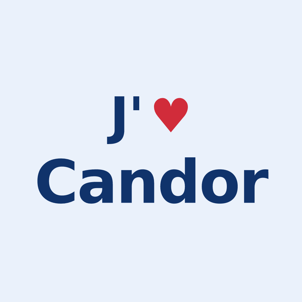 Sticker personnalisé Candor — design J'aime Candor