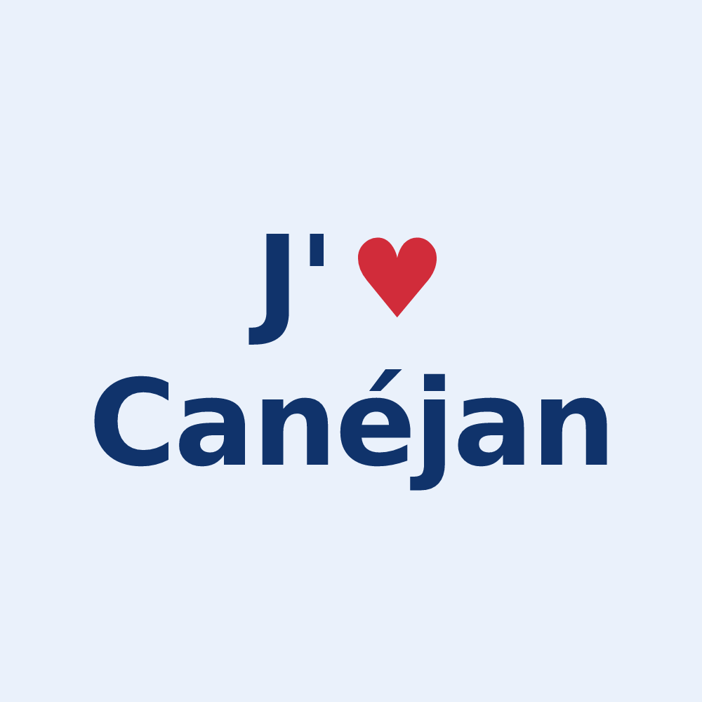 Sticker personnalisé Canéjan — design J'aime Canéjan